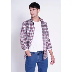 NEW MAN - Camisa a Cuadros Rojo
