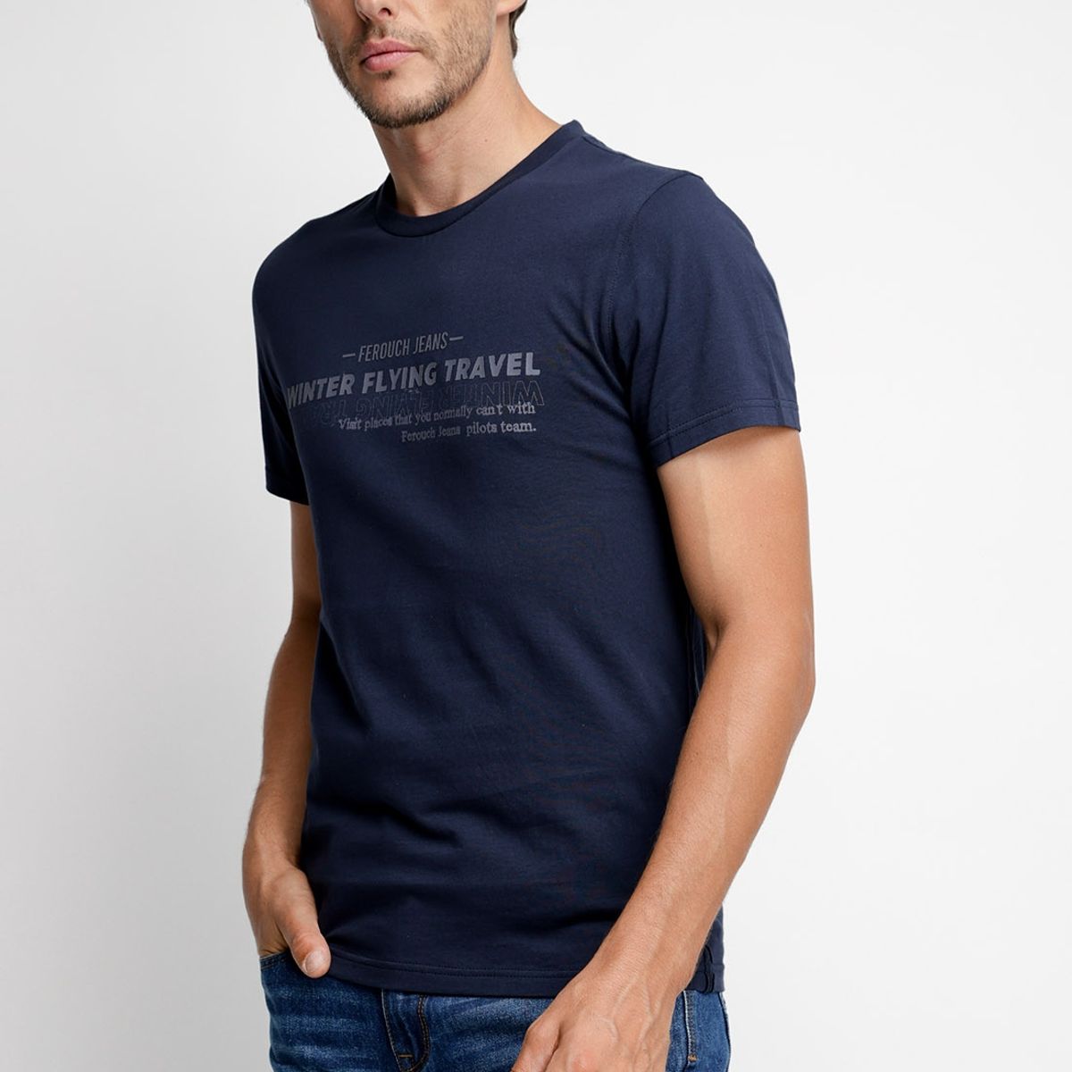 FEROUCH - Polera Wisconsin Azul Ferouch