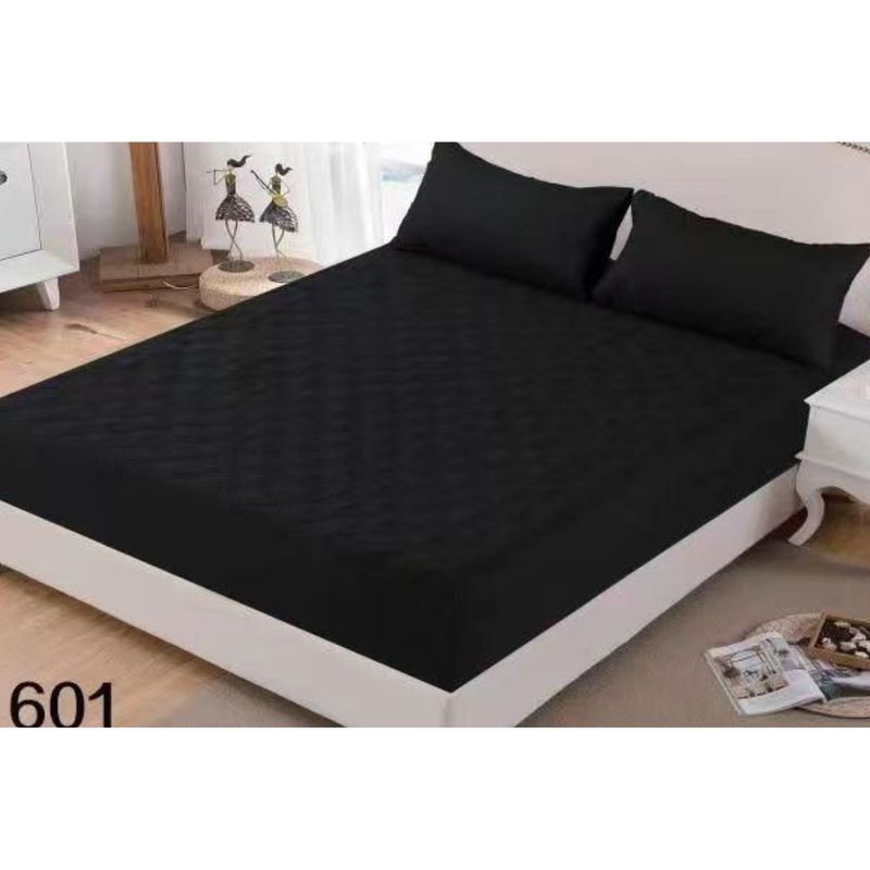 GENERICO - Cubre Colchón Protector Impermeable 2 Plazas Negro