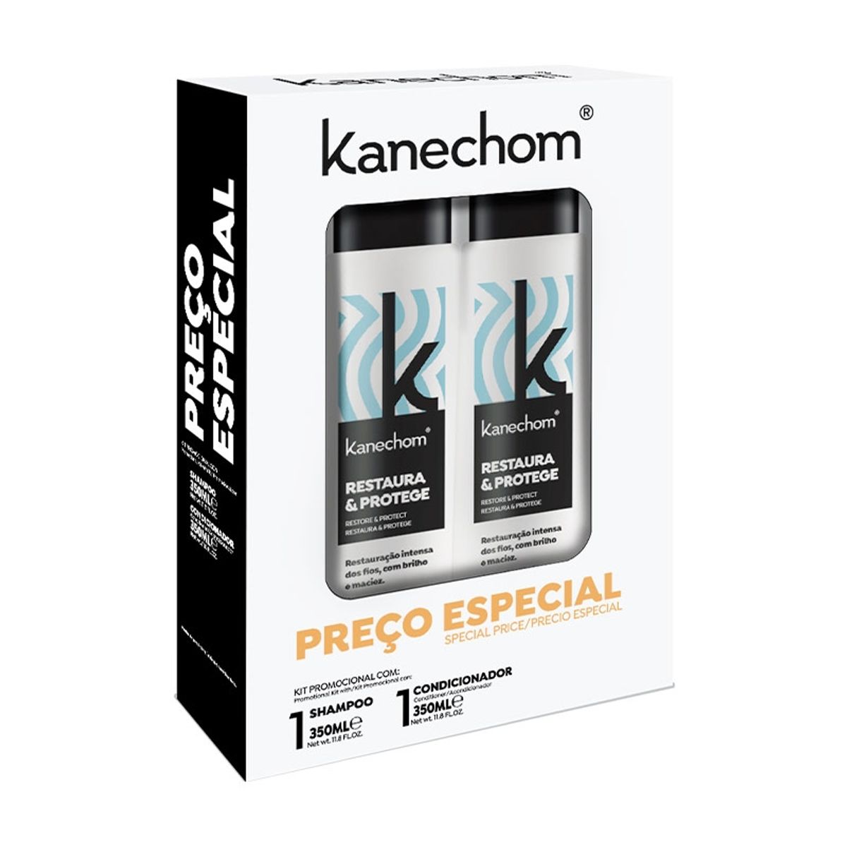 KANECHOM - Kit Capilar Shampoo Y Acondicionador Restaura Y Protege Kanechom