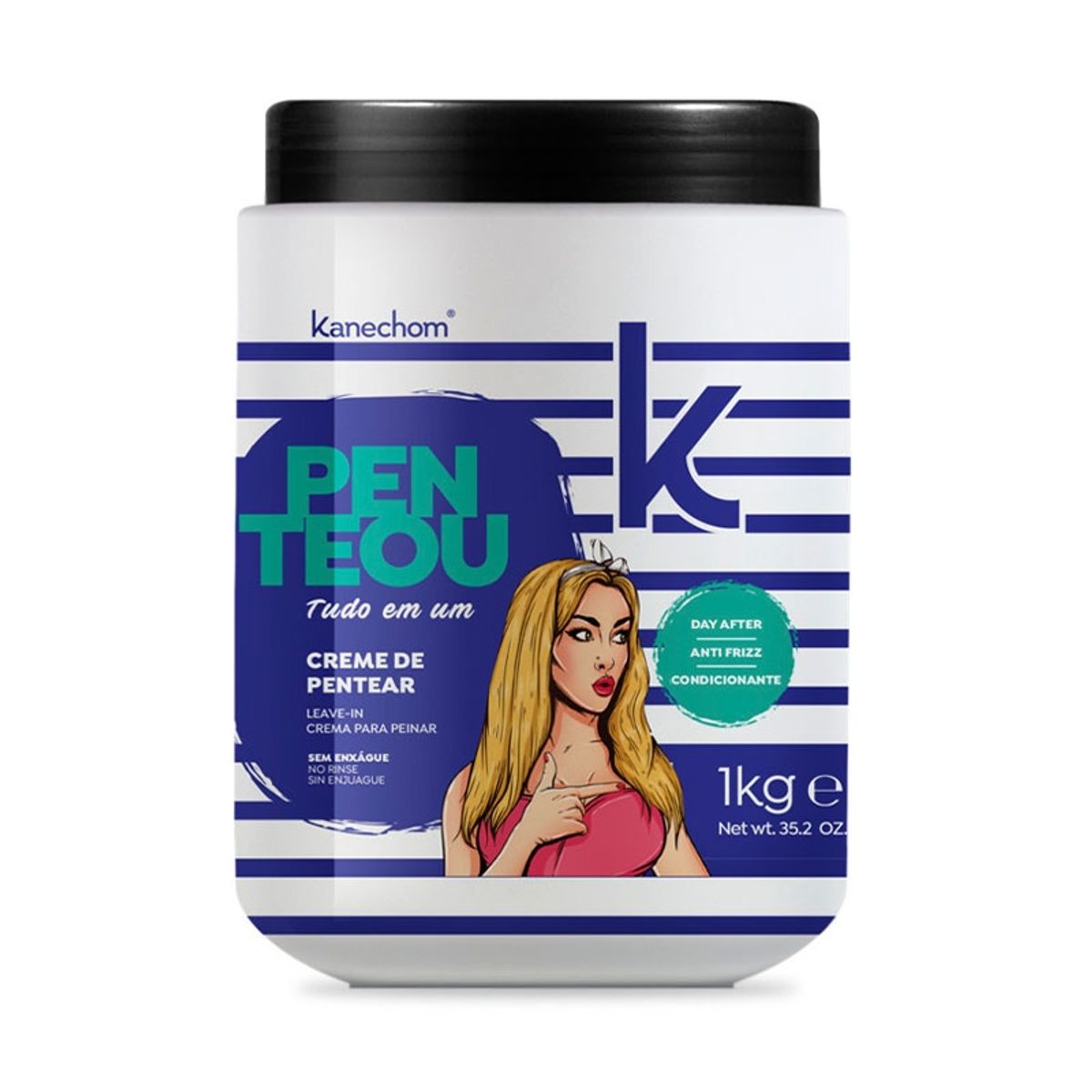 KANECHOM - Crema De Peinar Antifrizz Penteou Kanechom 1000 G