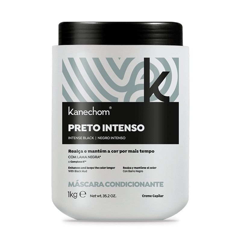 KANECHOM - Máscara Capilar Negro Intenso Realza El Color Kanechom 1000 G