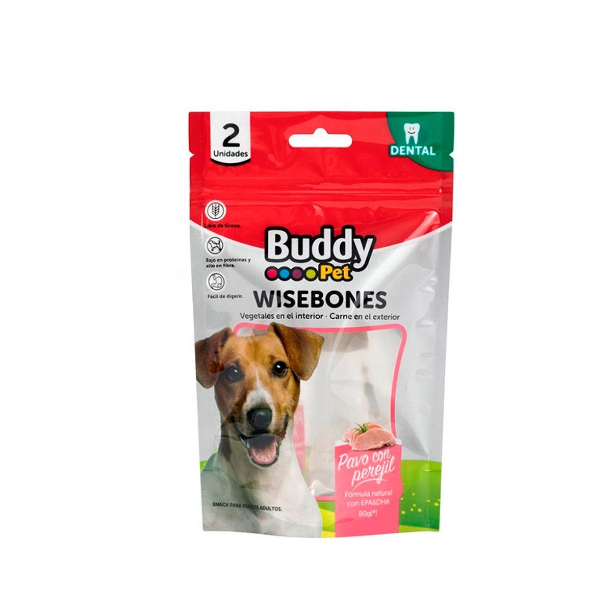 PETS AND FRIENDS - Snack Huesos Para Perros Pavo Y Perejil 2 Unidades Buddy Pet PETS AND FRIENDS