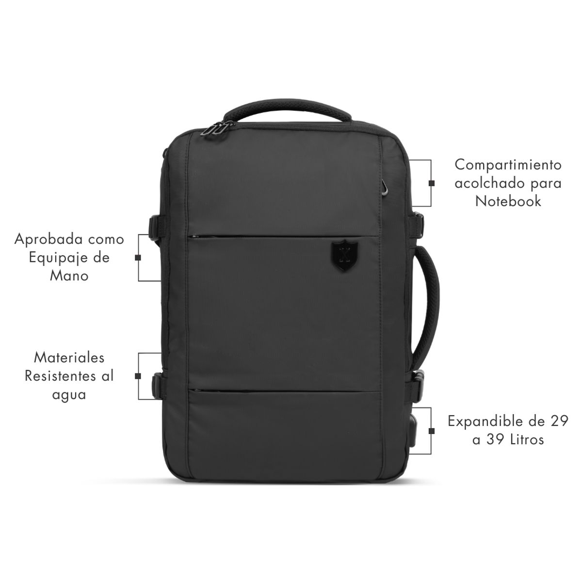 XCLUSIVE - Mochila de Viajes Expandible - Xclusive Grand Travel - Impermeable Cabina Avion Maleta