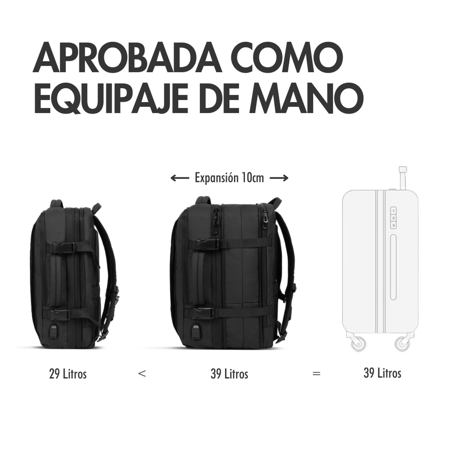 XCLUSIVE Mochila de Viajes Expandible - Xclusive Grand Travel