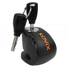 KOVIX - Candado Disco Moto Kns6 negro Pin 6mm Con Alarma 120db