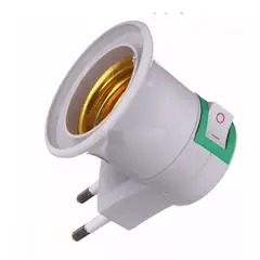 GENERICO - Soquete Para Ampolletas E27 Con Enchufe E Interruptor