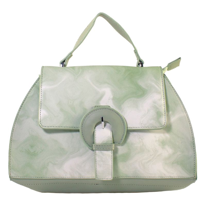 MAILEA - Cartera ecocuero rigida ponseada para mujer verde