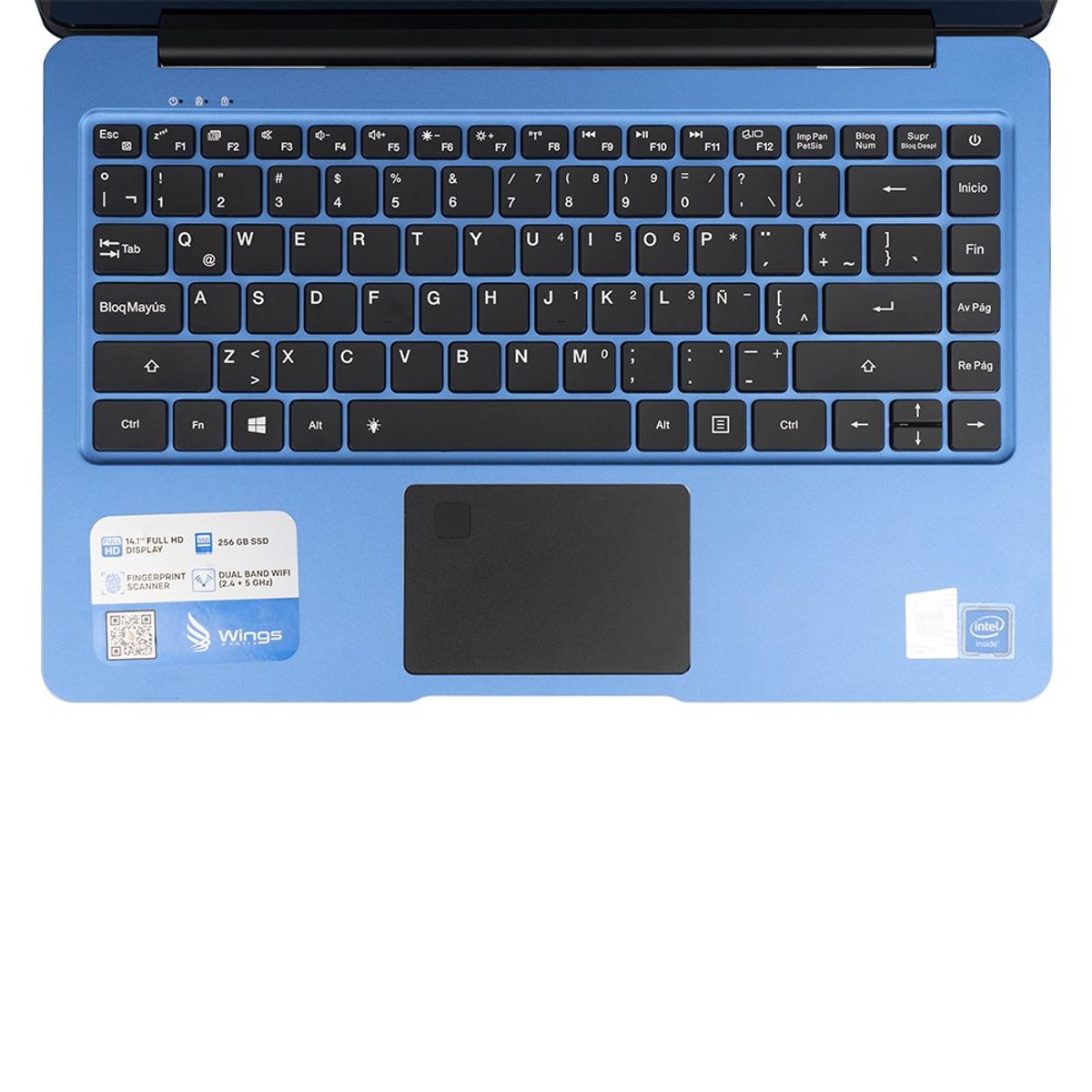 WINGS - Notebook Wings Intel Celeron Con Ssd 256gb Ram 8gb De 14 azul.