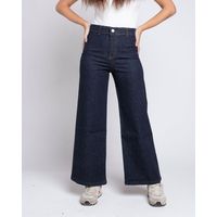 Jeans culotte raw azul