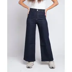 MOMCHIC - Jeans culotte raw azul