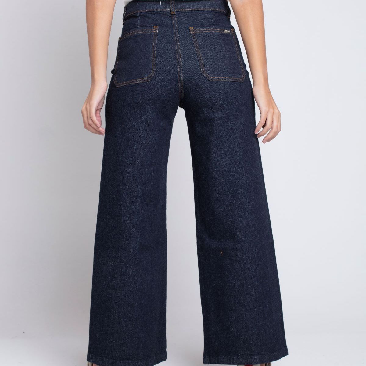 MOMCHIC - Jeans culotte raw azul