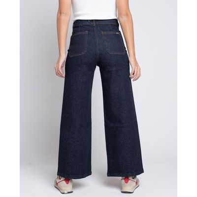 Imagen 2 del producto Jeans culotte raw azul