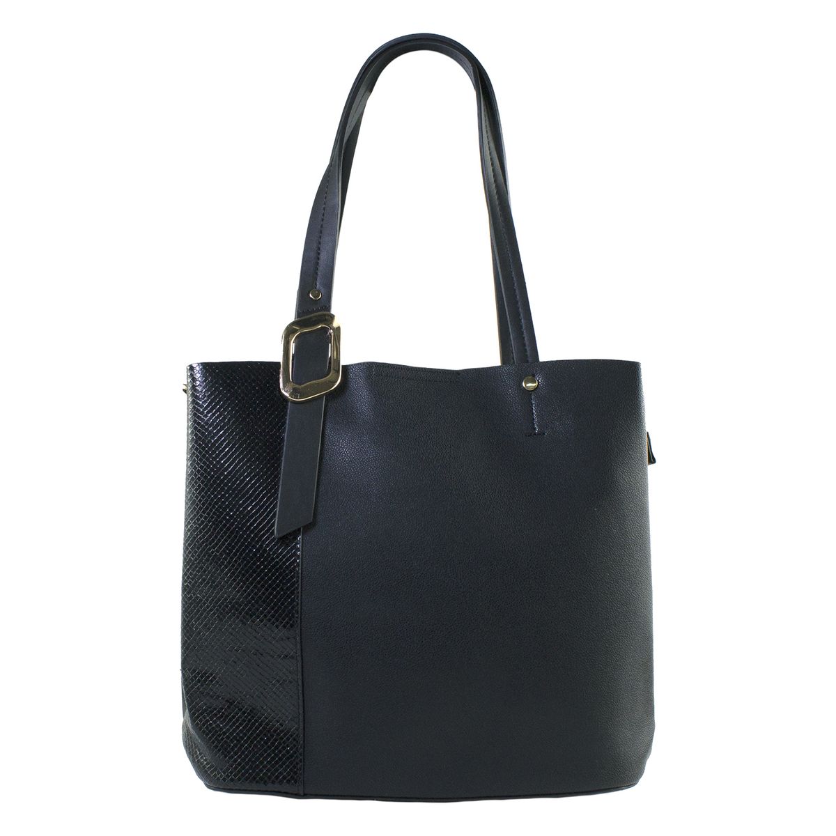 MAILEA - Cartera ecocuero faja piton para mujer negro