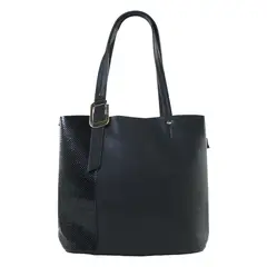 MAILEA - Cartera ecocuero faja piton para mujer negro