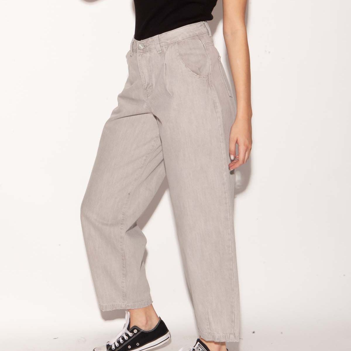 MOMCHIC - Jeans Globo Bia Gris