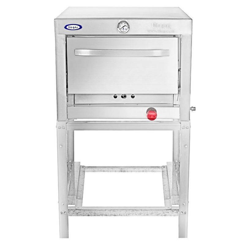 TICGAS - Horno Ticgas 1 cámaras Inox. 50x50 Gas Licuado