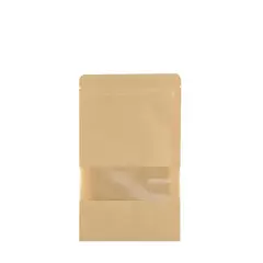 GENERICO - 50 Bolsa Doypack Kraft 9x14cm con Ventana