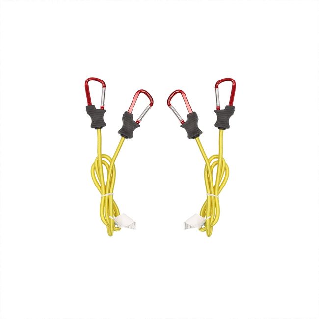 MOTORLIFE - Set De 2 Elásticos Gancho Mosquetón 120 Cm Motorlife