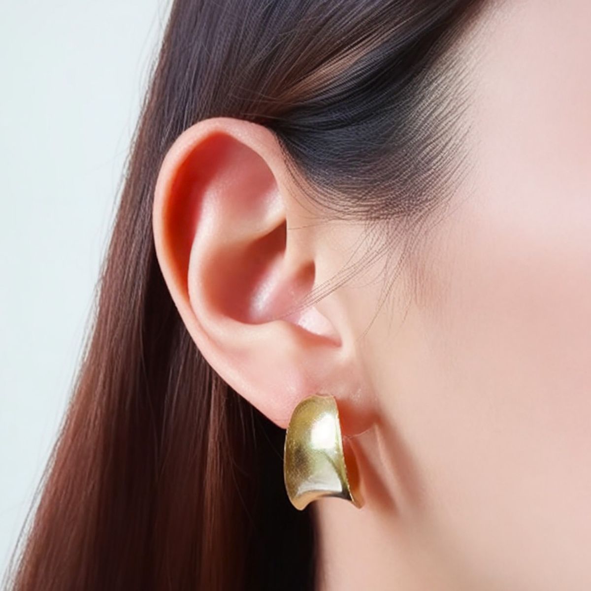 ANDREA COGGIOLA JOYAS - Aros argolla 22mm Enchapado Oro 18 K