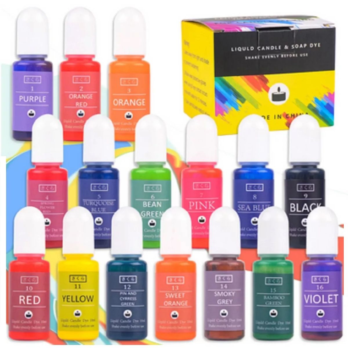 GENERICO - Colorante Para Vela Y Jabón Pigmento 16 Colores