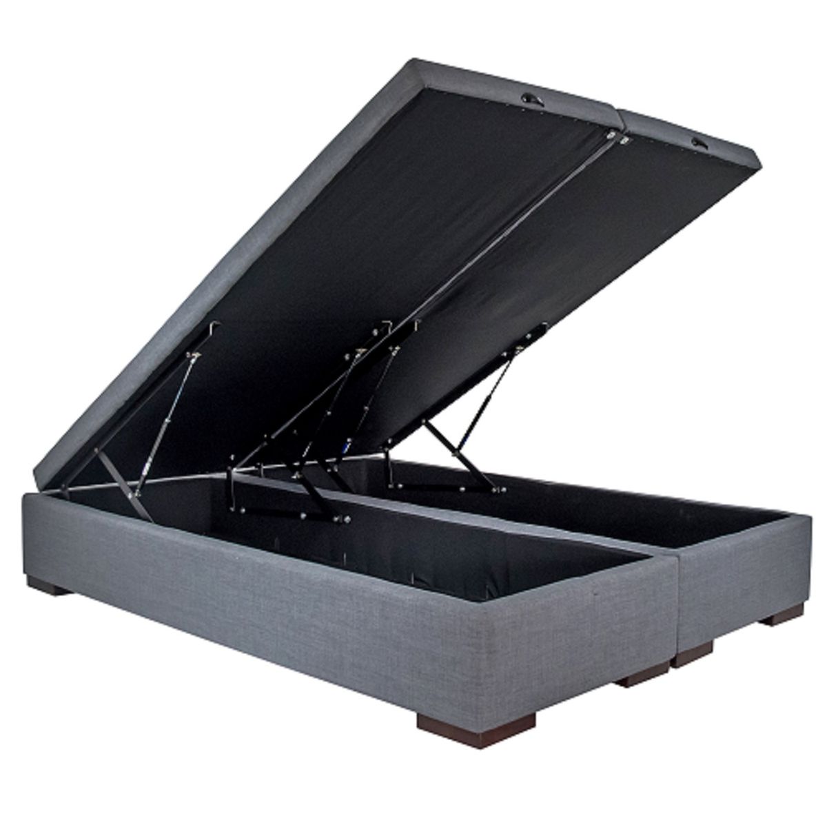 BLOCCARE - Base de Cama Baúl 2 Plaza largo 190 cm con Patas 6.5 cm