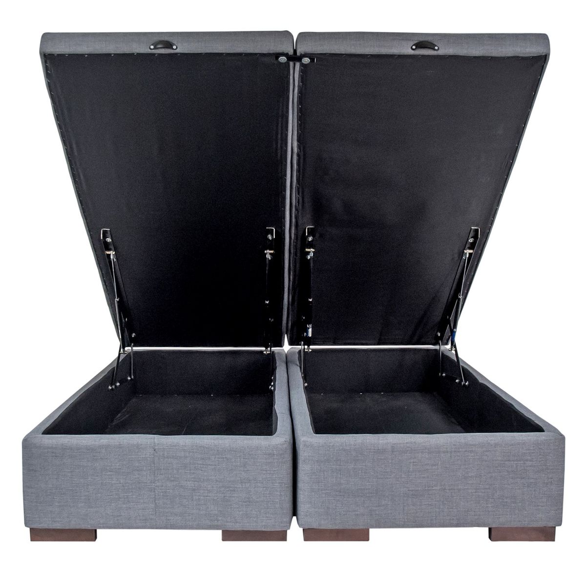 BLOCCARE - Base de Cama Baúl 2 Plaza largo 190 cm con Patas 6.5 cm