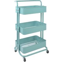 Carrito Organizador 3 Niveles con Ruedas Verde