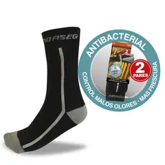 NORSEG - Pack 2 Calcetines de trabajo Comfort Workg Negro