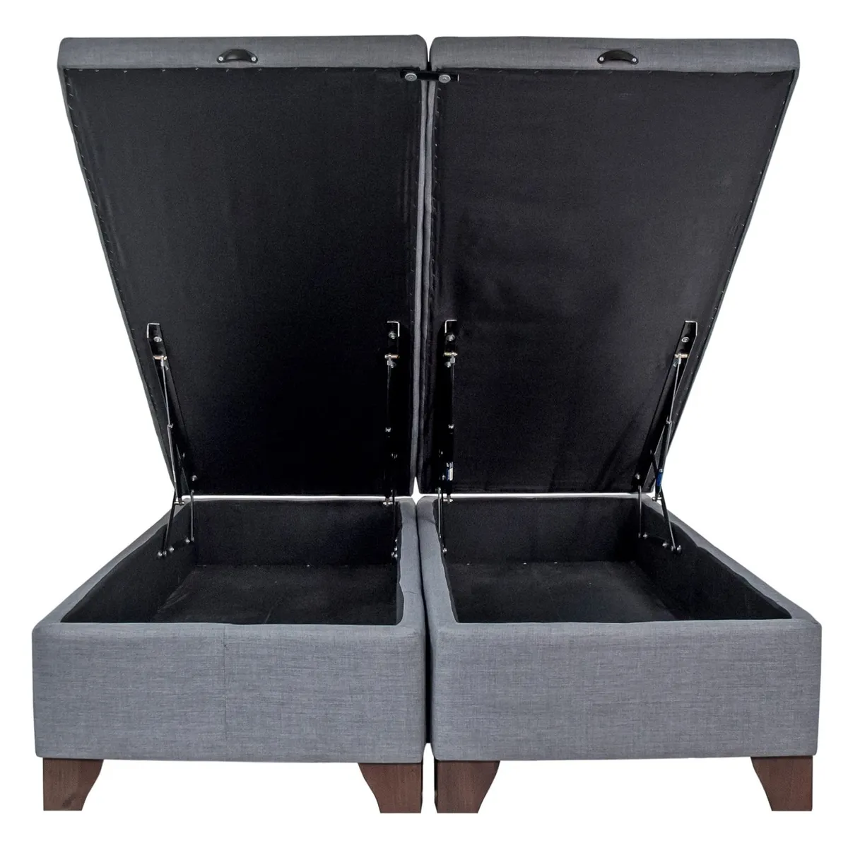 BLOCCARE - Base Cama Baul 2 Plazas Div. largo 200 cm con patas 4.5 cm