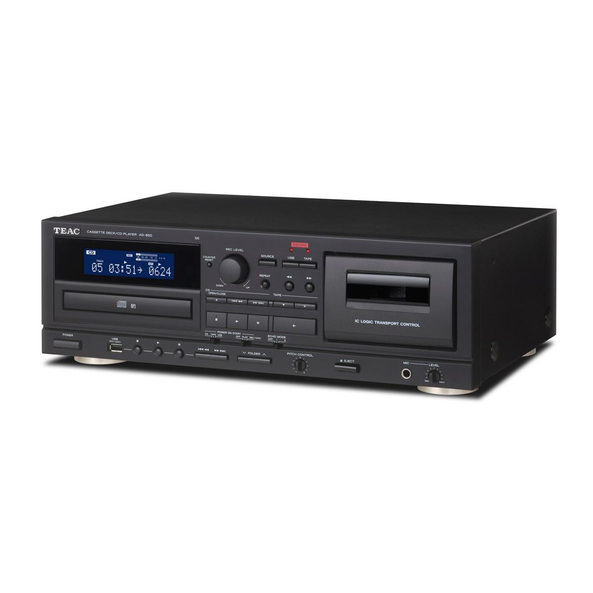 TEAC - Deck de Cassette y Reproductor de CD con USB Teac AD-850