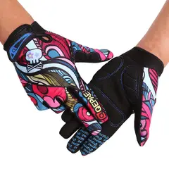 QEPAE - Guante Bicicleta Largo Color Skull XL