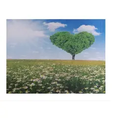 GENERICO - Alfombra Cocina O Baño Piso Entrada Antideslizante ARBOL VERDE CORAZON