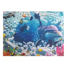 GENERICO - Alfombra Cocina O Baño Piso Entrada Antideslizante AZUL PARED HIELO