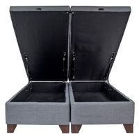 Base de Cama Baul Emma 2 Plaza L190 cm con patas de madera 11 cm