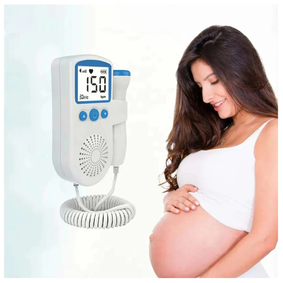 OEM - MONITOR FETAL DE RITMO CARDIACO CON PANTALLA LCD AZUL