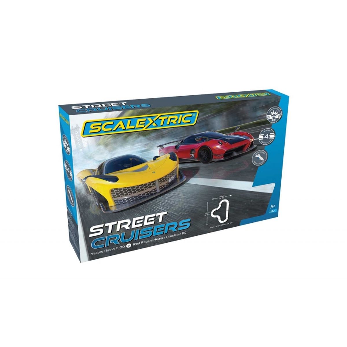 SCALEXTRIC - SCALEXTRIC C1422P SCALEXTRIC STREET CRUISERS RACE SET 1-32