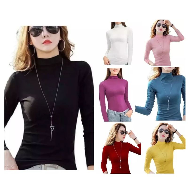 EVERSO - Pack 6 Camiseta Mujer Beatle Bambú Manga Larga Cómoda