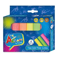 PRONOBEL - Tiza Jumbo 6 Colores Fluor Art & Craft