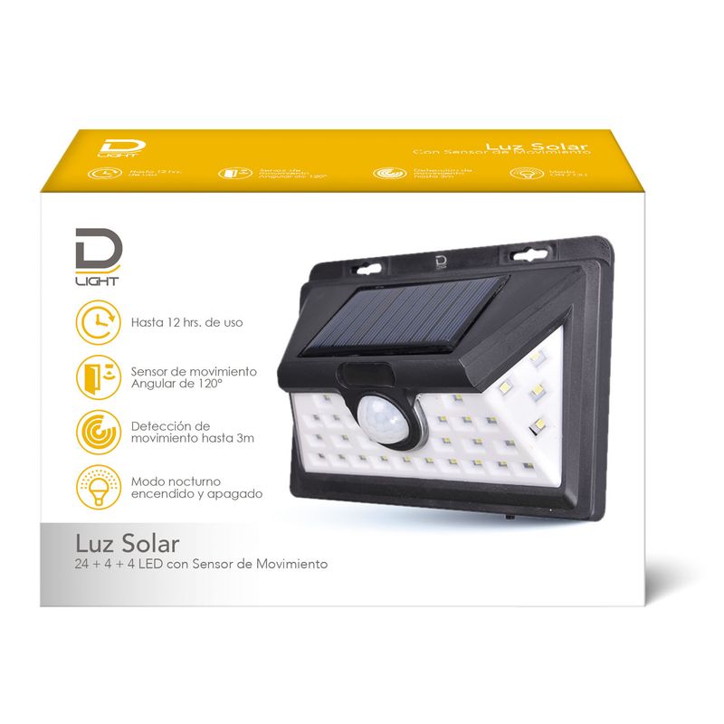 DATACOM - Luz Solar 20+4+4 Leds Datacom Pronobel