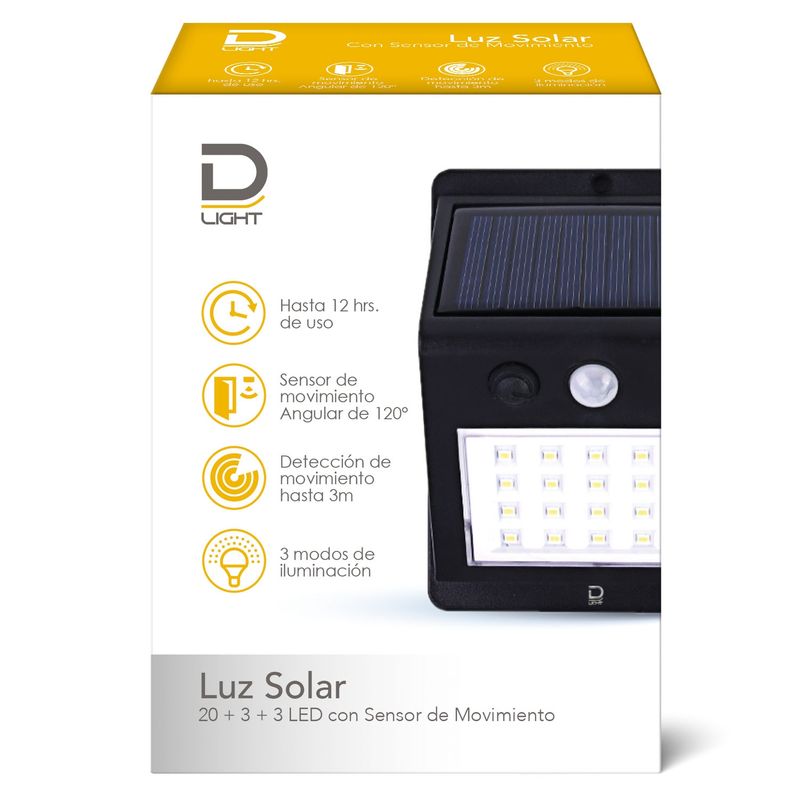 DATACOM - Luz Solar 20+3+3 Leds Datacom Pronobel