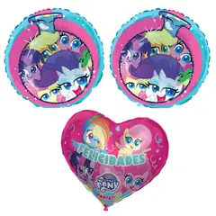 MY LITTLE PONY - Set 3 Globos Foil