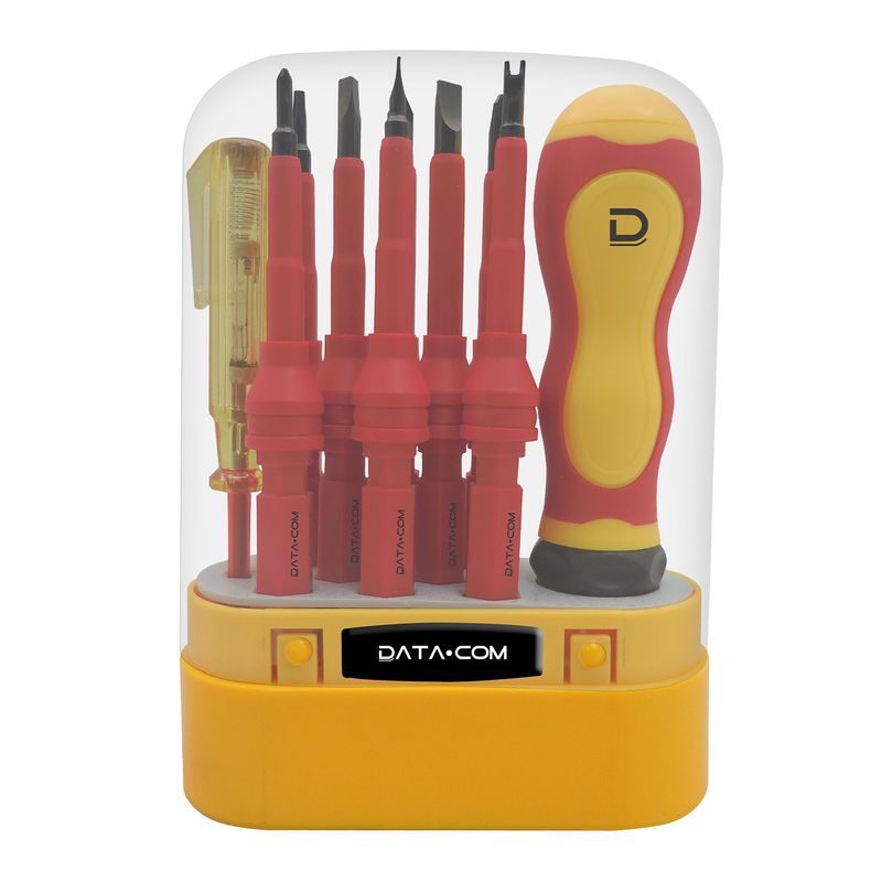 DATACOM - Set Atornillador Eléctrico 10 Piezas Datacom Pronobel