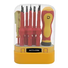 DATACOM - Set Atornillador Eléctrico 10 Piezas Pronobel