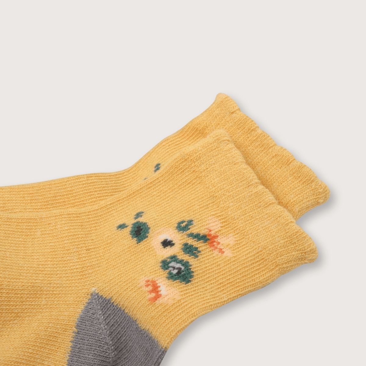 OPALINE - Pack calcetines de niña 5 calcetines mostaza (0M a 09M)