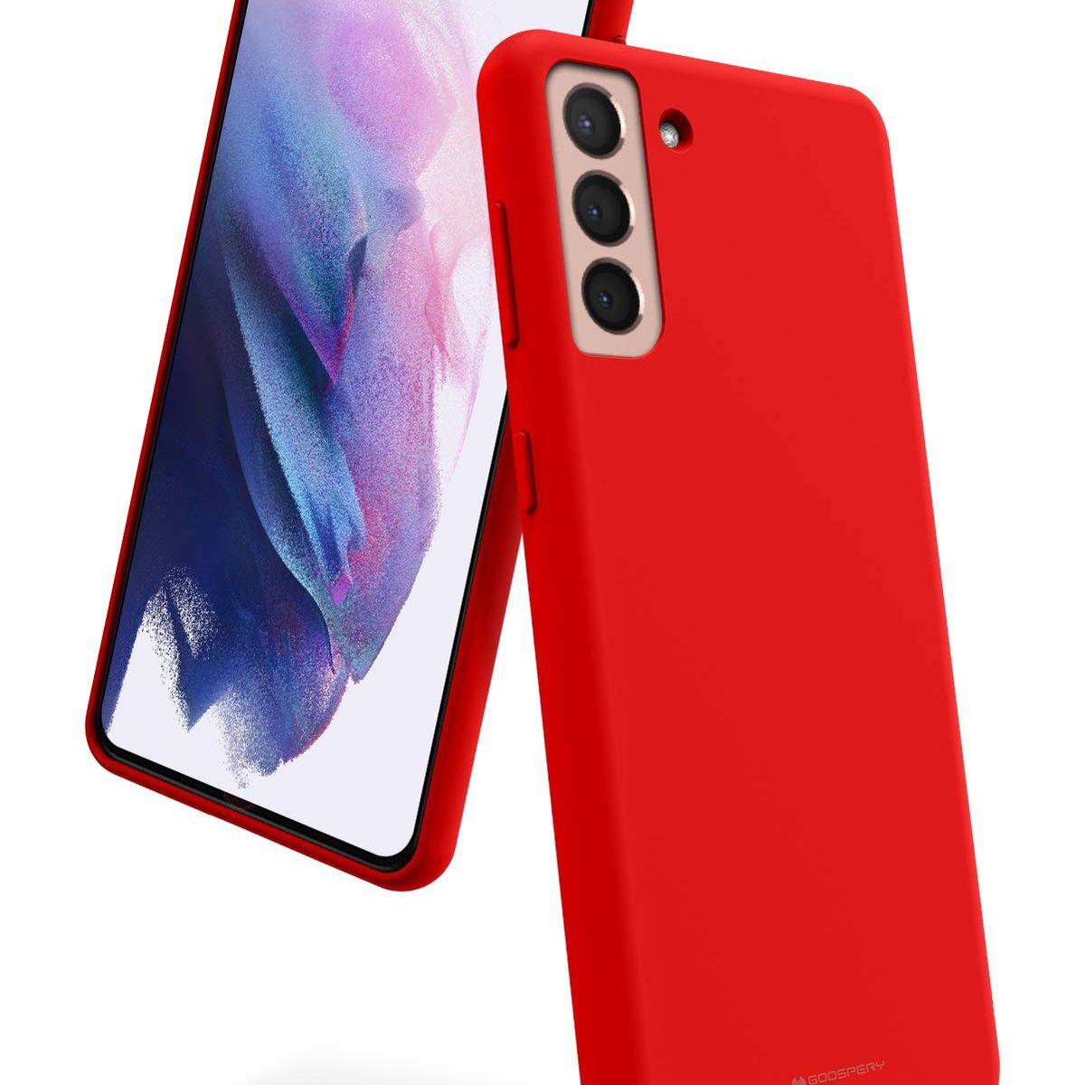 GENERICO - Carcasa de Silicona Para Samsung Galaxy S21 Plus Rojo…