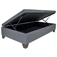 BLOCCARE - Base Cama Baul 1.5 Plaza L190 cm con patas 11cm para Aspiradora Robot