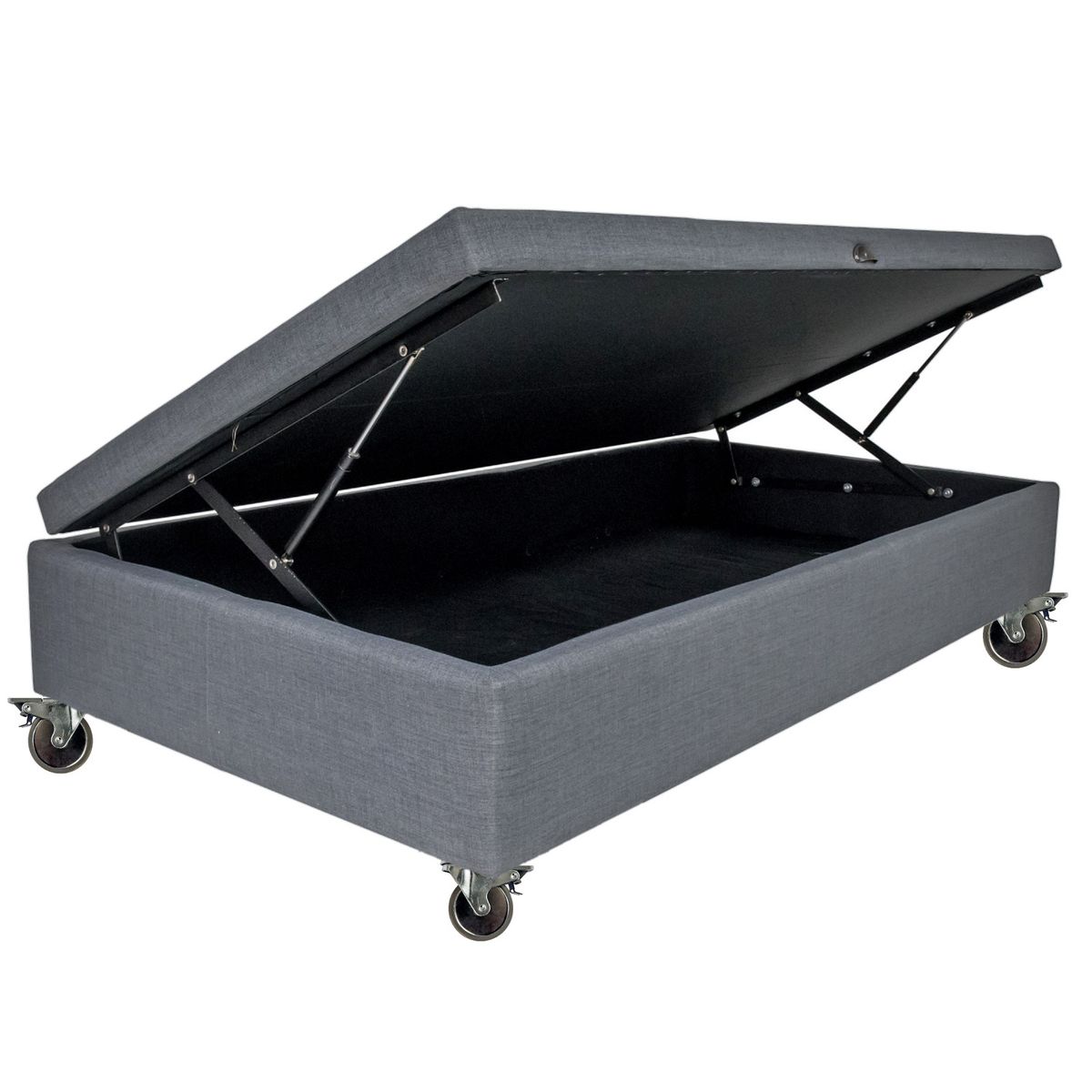 BLOCCARE - Base de Cama Baúl 1.5 Plaza largo190 cm con Rueda Pyton