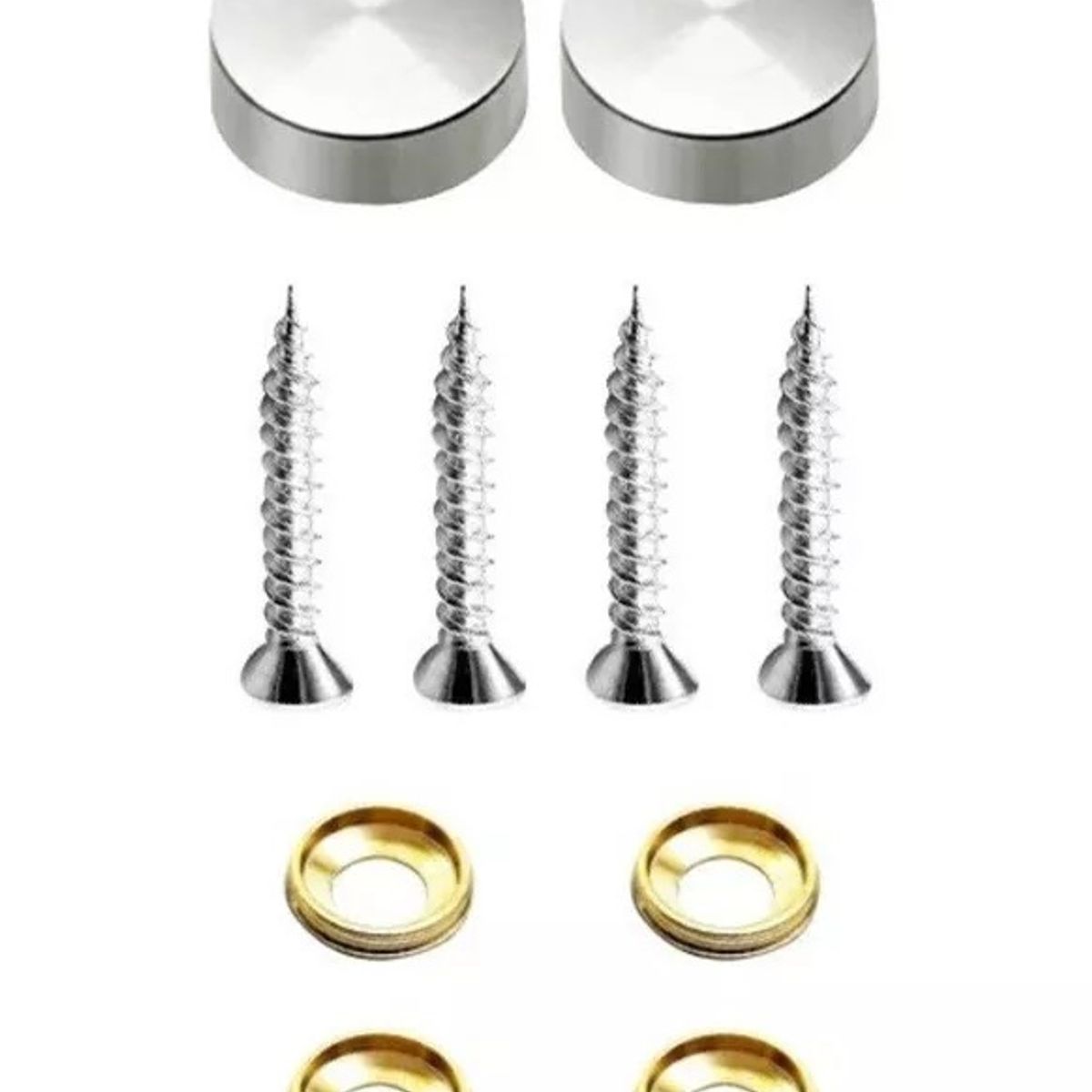 GENERICO - Tapa Tornillo Inoxidable Embellecedor 4un