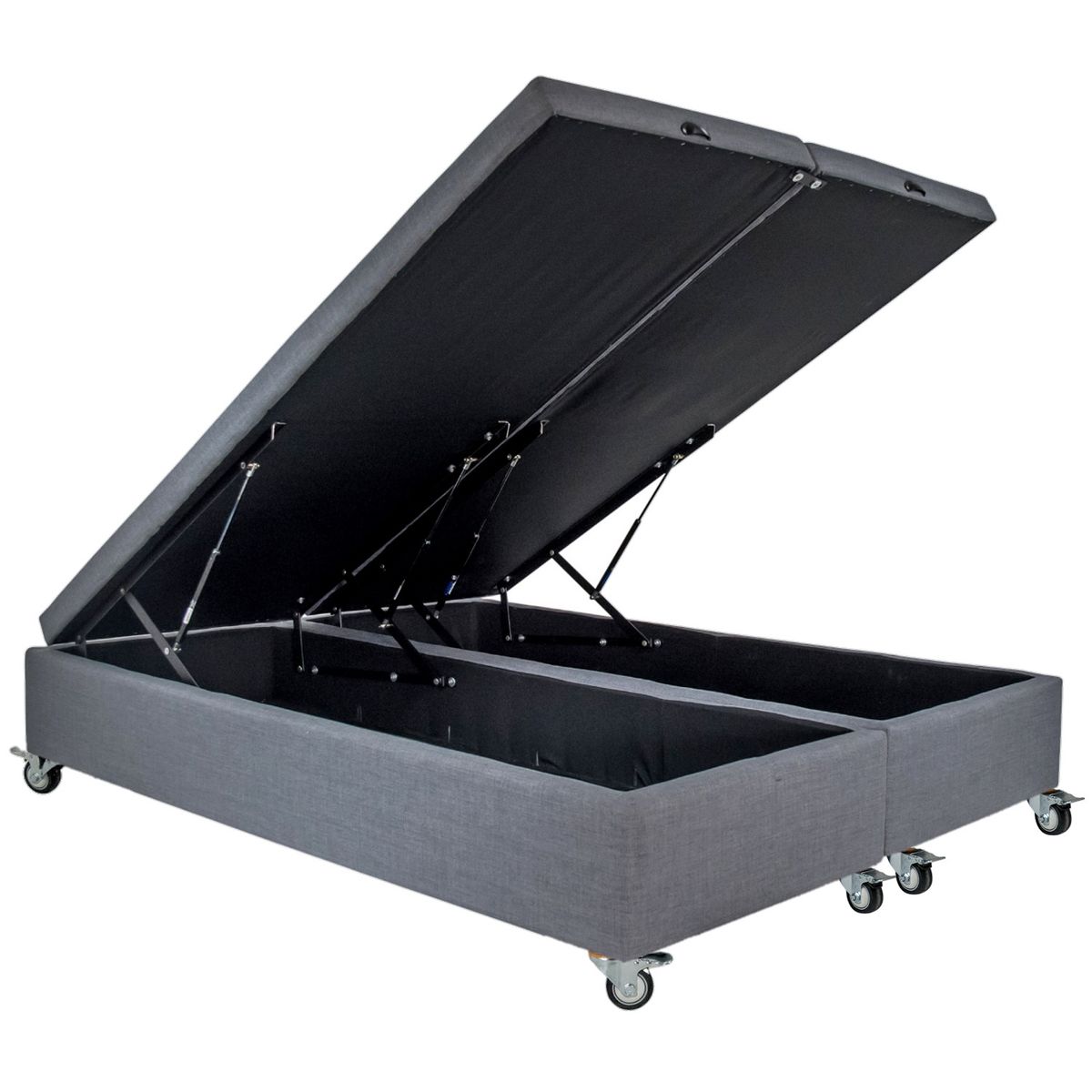 BLOCCARE - Base Cama baul 2 Plazas Div. L200 cm. Rueda Deluxe - aspiradora robot